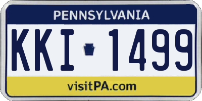 PA license plate KKI1499