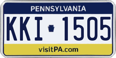 PA license plate KKI1505