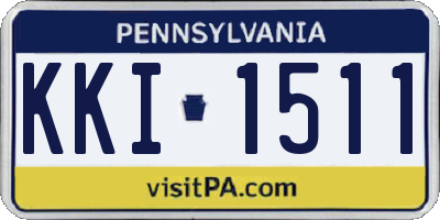 PA license plate KKI1511