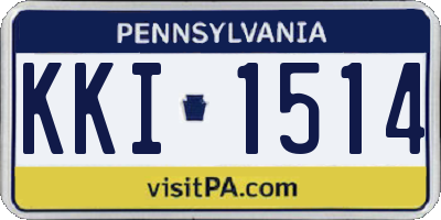 PA license plate KKI1514