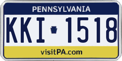 PA license plate KKI1518