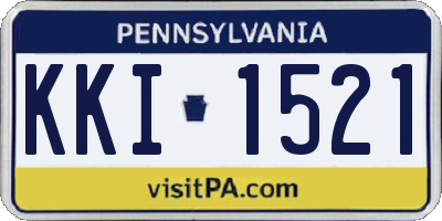 PA license plate KKI1521