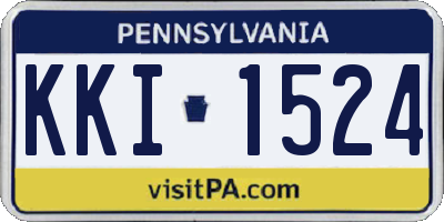 PA license plate KKI1524