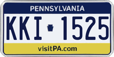 PA license plate KKI1525