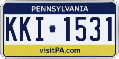 PA license plate KKI1531