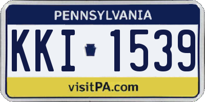 PA license plate KKI1539