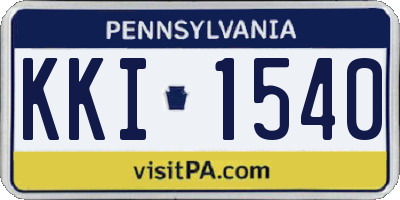 PA license plate KKI1540