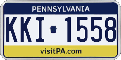 PA license plate KKI1558