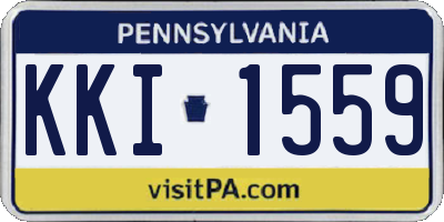 PA license plate KKI1559