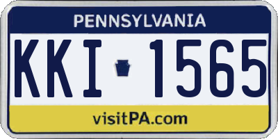 PA license plate KKI1565