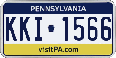 PA license plate KKI1566