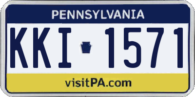 PA license plate KKI1571