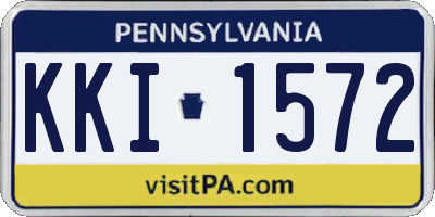 PA license plate KKI1572