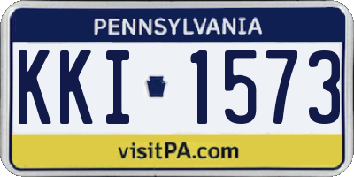 PA license plate KKI1573