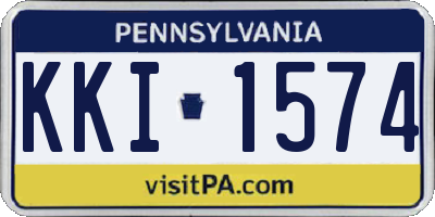 PA license plate KKI1574