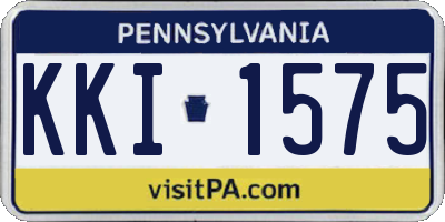 PA license plate KKI1575