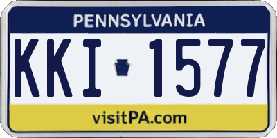 PA license plate KKI1577