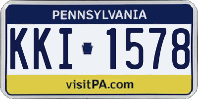 PA license plate KKI1578