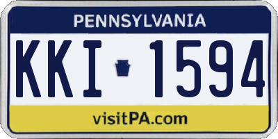 PA license plate KKI1594