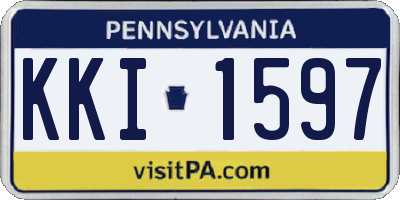 PA license plate KKI1597