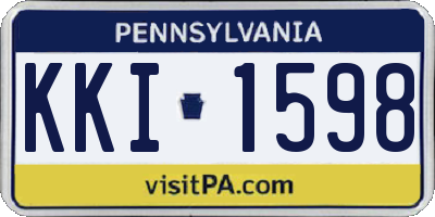 PA license plate KKI1598