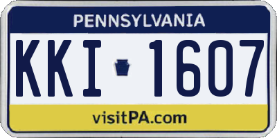 PA license plate KKI1607