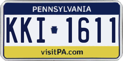 PA license plate KKI1611
