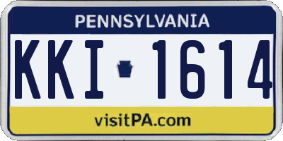 PA license plate KKI1614