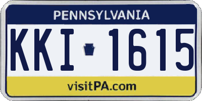 PA license plate KKI1615