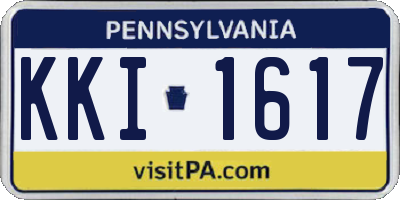 PA license plate KKI1617