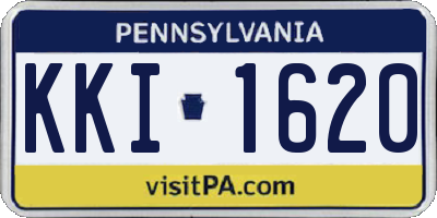 PA license plate KKI1620