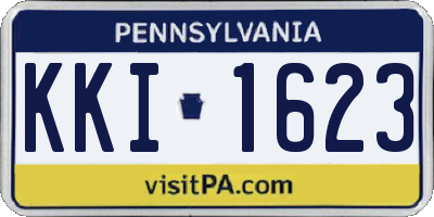 PA license plate KKI1623