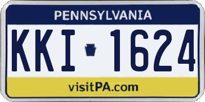 PA license plate KKI1624