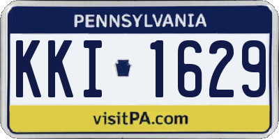 PA license plate KKI1629