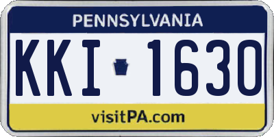 PA license plate KKI1630
