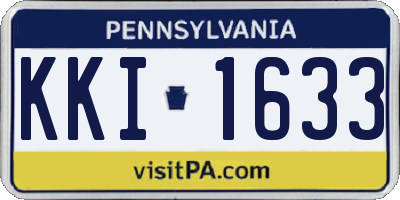 PA license plate KKI1633