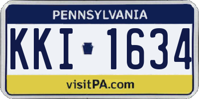 PA license plate KKI1634