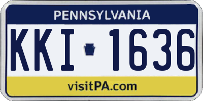 PA license plate KKI1636