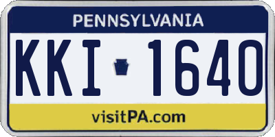 PA license plate KKI1640