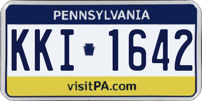 PA license plate KKI1642