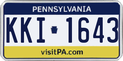 PA license plate KKI1643