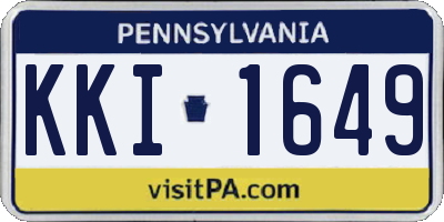 PA license plate KKI1649