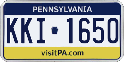 PA license plate KKI1650