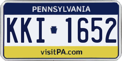 PA license plate KKI1652