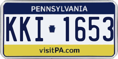 PA license plate KKI1653