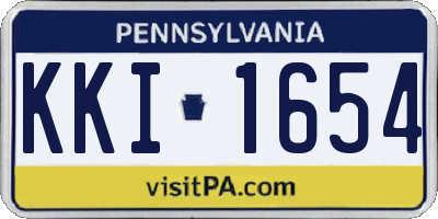 PA license plate KKI1654