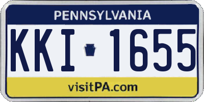 PA license plate KKI1655