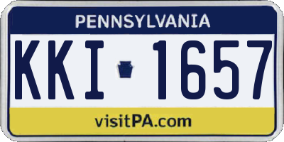 PA license plate KKI1657