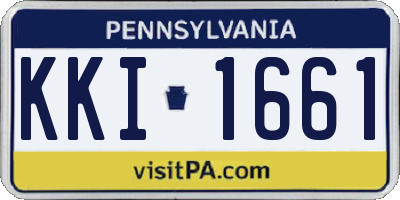 PA license plate KKI1661