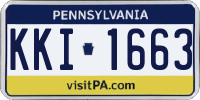 PA license plate KKI1663